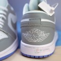 Giày Nike Air Jordan 1 Low White Wolf Grey